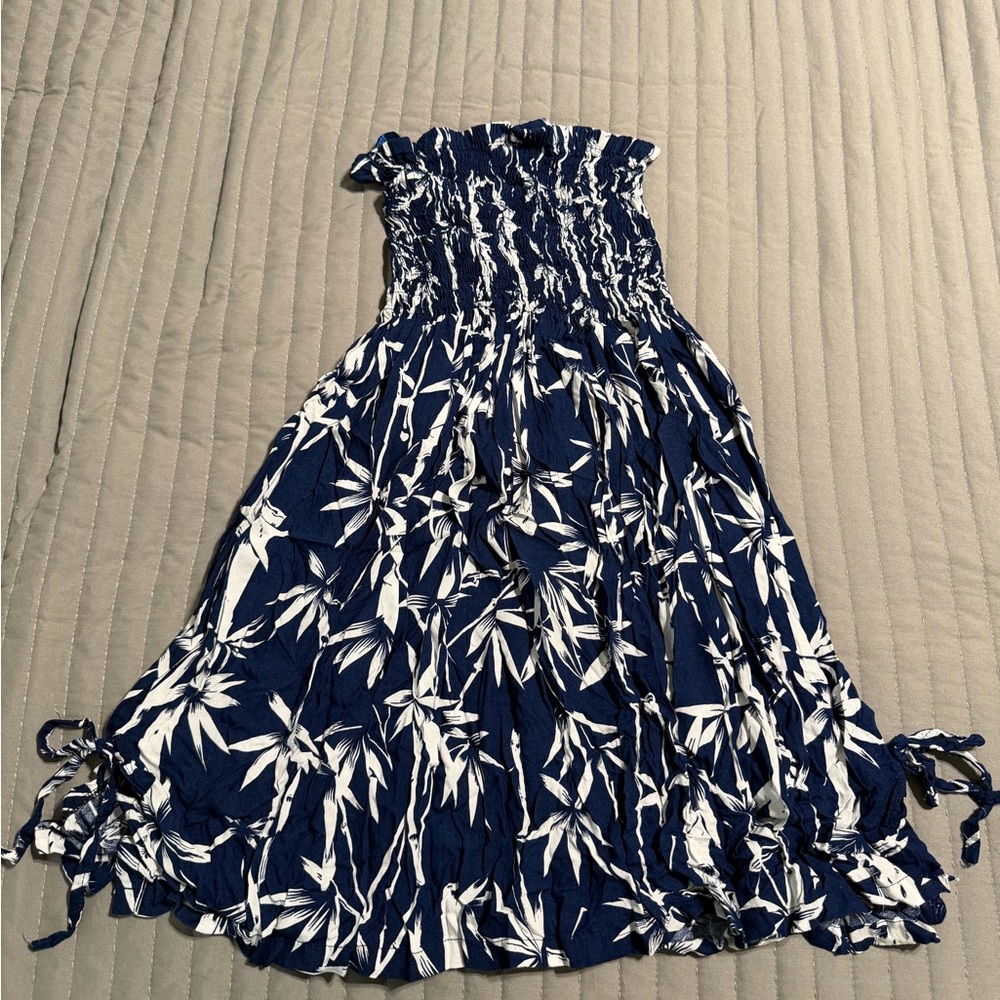 Navy and White Dress